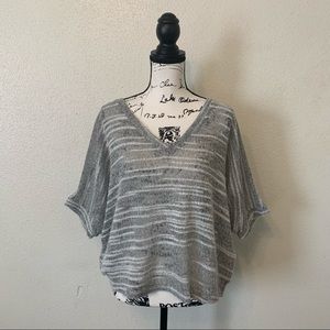 Whisper Striped Knit Pullover Sweater